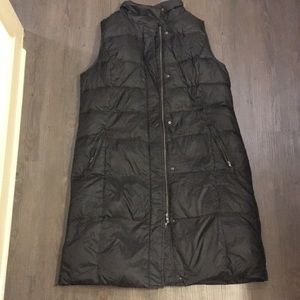 Long down vest